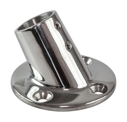 Основание стойки леера 1"(25,4 мм), 60 град, круглое