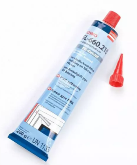 Клей ПВХ COSMOFEN SL-660.210 PLUS_S WEISS 200г Прозрачный