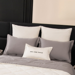 КПБ на резинке Сатин Velvet Premium с Одеялом VPR013, Евро, 4 наволочки, простынь 180*200*25