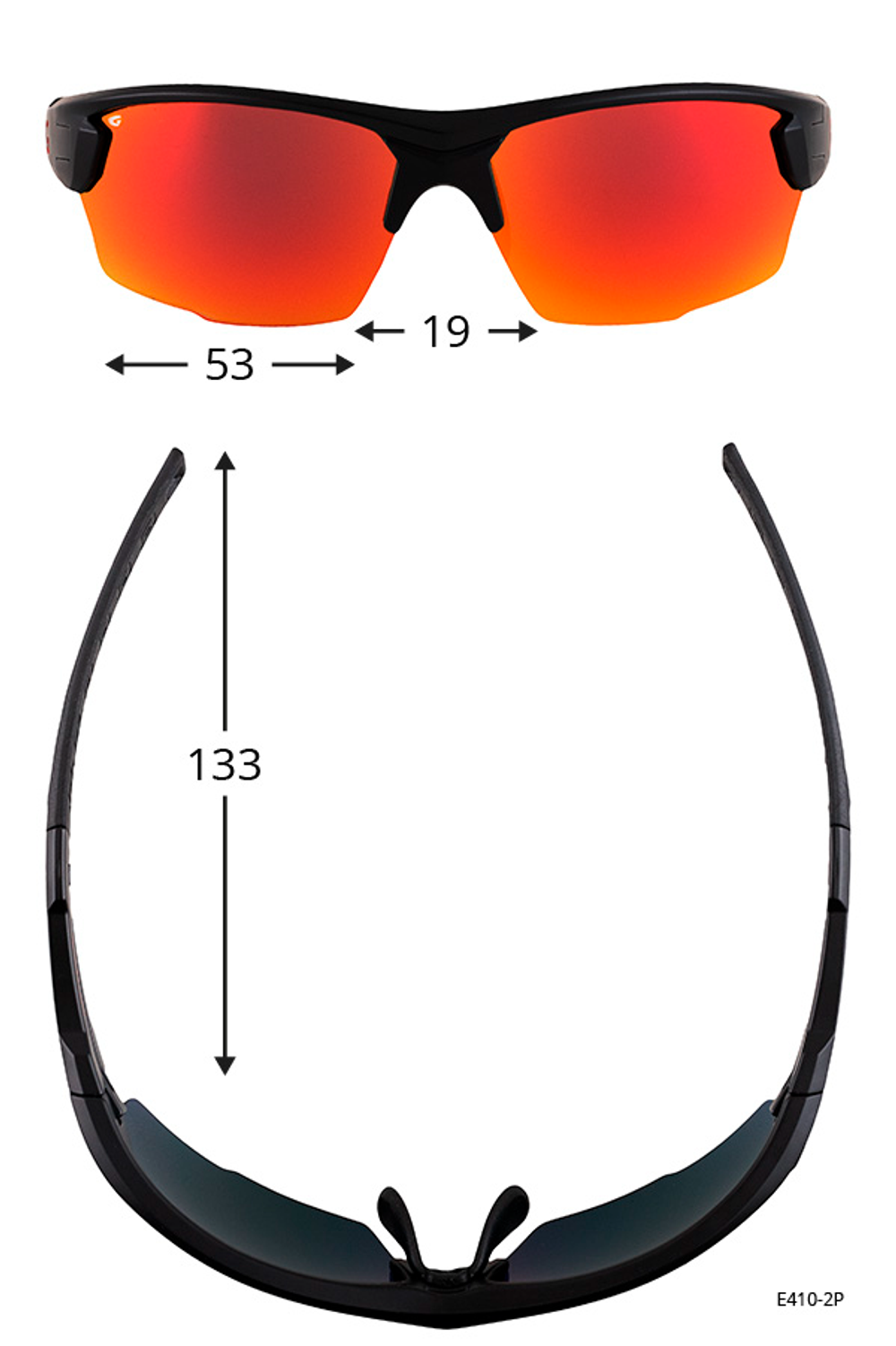 Спортивные очки GOG Nanga / Matt Black / Polarized Reflex White-Blue