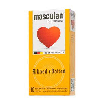 Masculan Ribbed+Dotted - точечно-ребристые