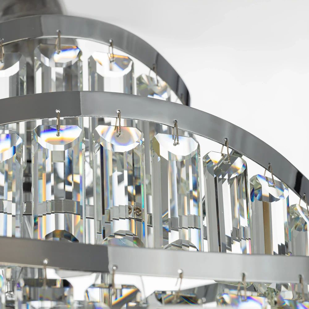 Citilux NAIAD CL315191 Люстра хрустальная подвесная Хром