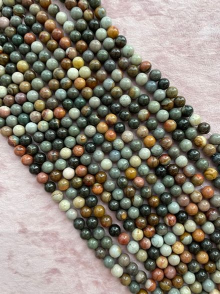 Нить бусин из яшмы 10мм