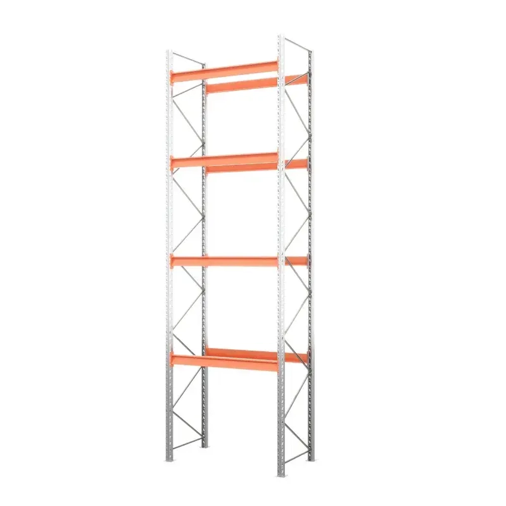 Стеллаж металлический паллетный 6000х1800х1100 мм (85.1.5). Ярусы: пол+4