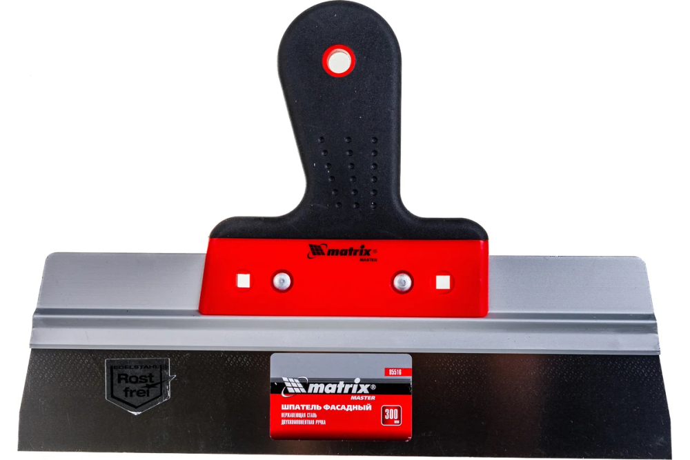 Шпатель фасадный из нержавеющей стали, 300 мм, 2-комп. ручка// Matrix (Матрикс)