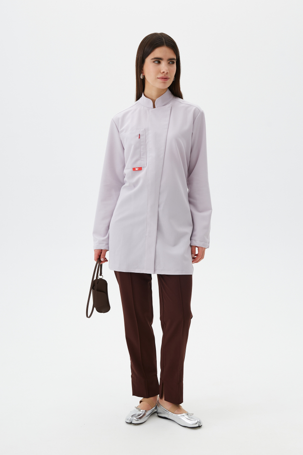 Топ медицинский женский Сартори, жемчужно-Серый