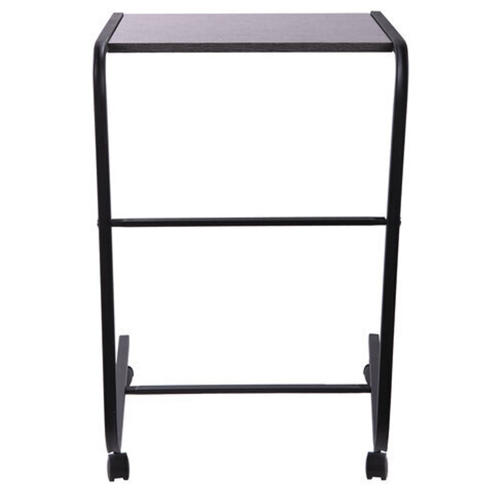 Стол BRABIX "Smart CD-012", 500х580х750 мм, ЛОФТ, на колесах, металл/ЛДСП ясень, каркас черный, 641881