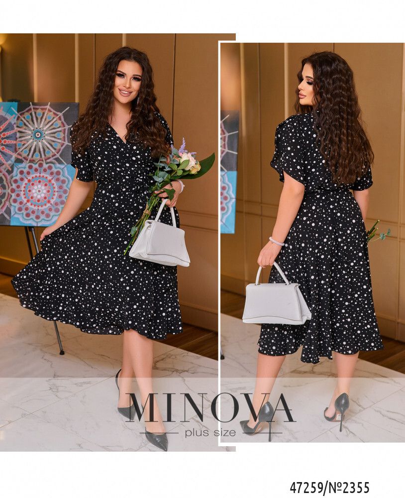 Платье 2355-черный Minova