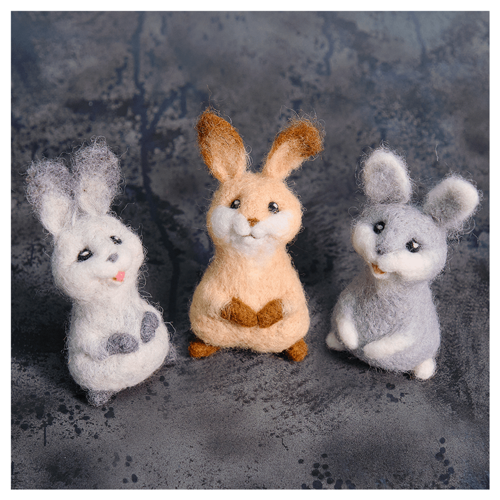 Валяная игрушка «Волшебный кролик»