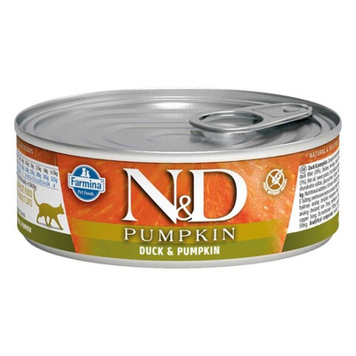 Farmina Cat N&D Pumpkin (утка) 80г - консервы для кошек с тыквой