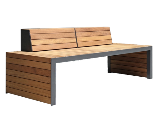 Скамейка стальная «Ладья» со спинкой