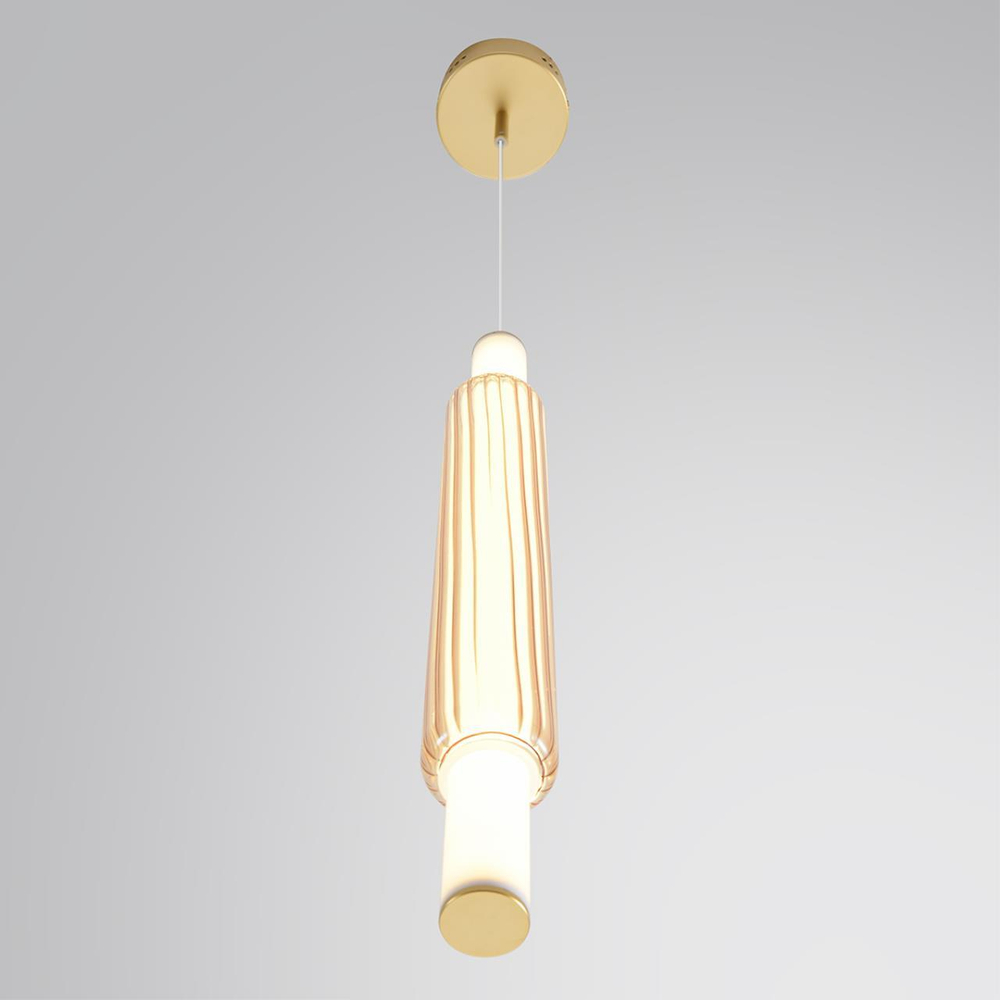 8259/15WCL LEDIO LN26 золото/амбер, металл/акрил/стекло Бра/подвес LED 15W 4000К 220V TRENDY