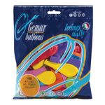 Шары воздушные 7" (18 см), комплект 100 шт., 12 пастельных цветов, в пакете, 1101-0022