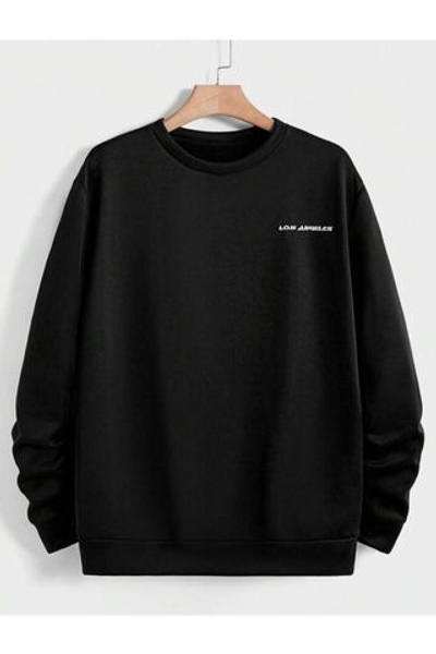 Литой коллекционный унисекс черный велосипедный воротник Лос-Анджелес печатная Толстовка