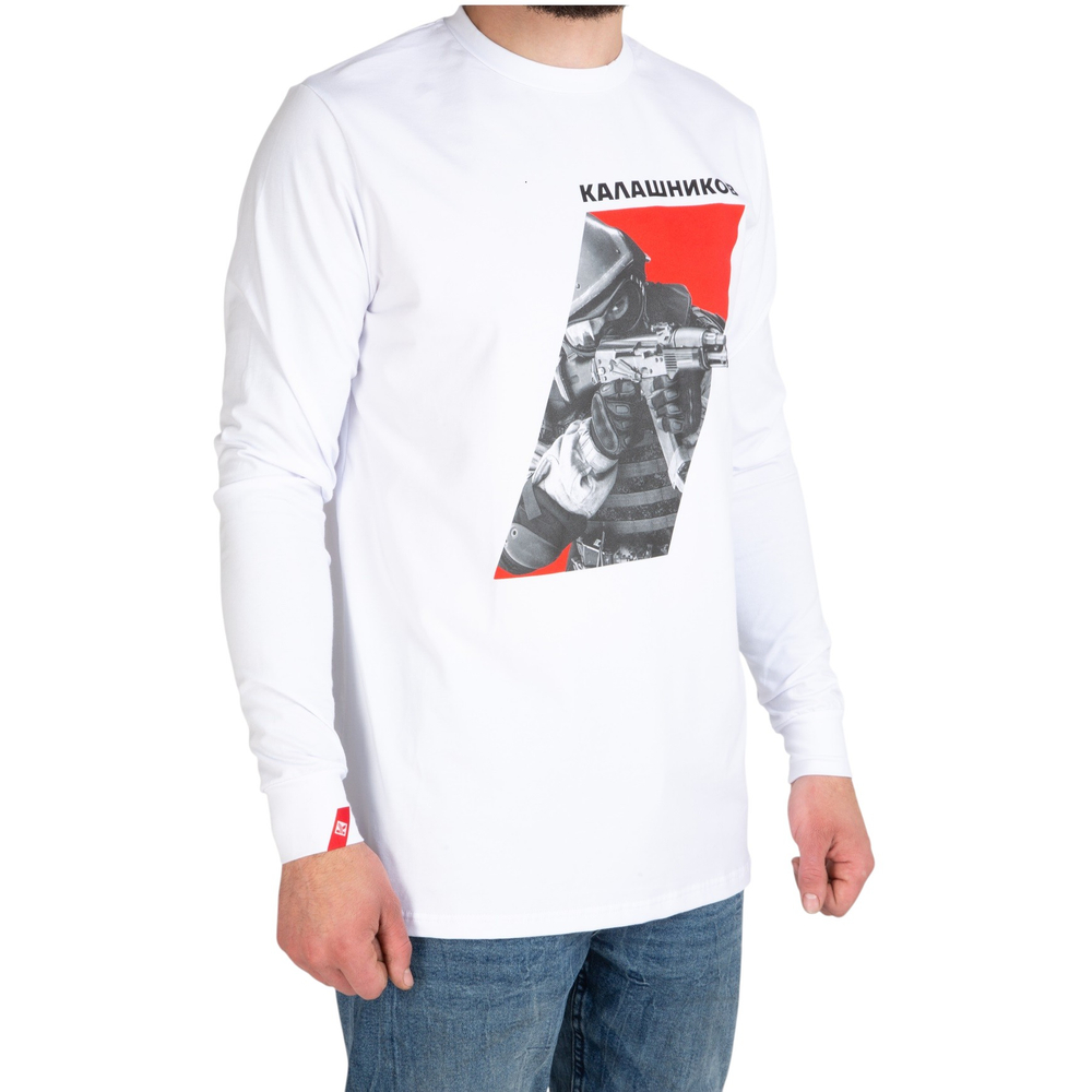 Лонгслив "Спецназовец" белый, XL