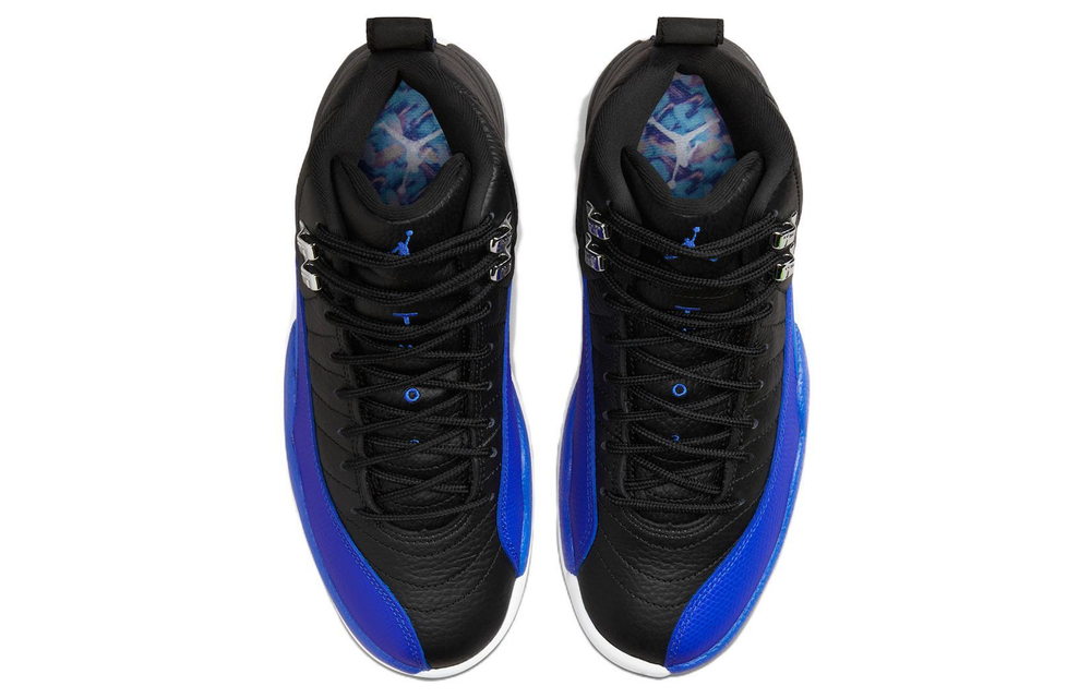 Jordan Air Jordan 12 retro "hyper royal" trend non-slip shock absorption high-top retro basketball shoes women's black and blue