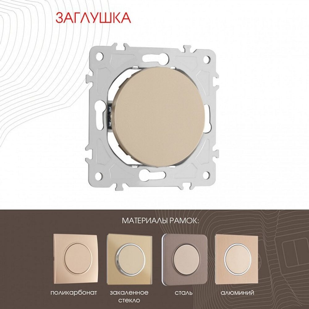 Заглушка для поста, без рамки Arte Milano am-202 202.50-1.shampan