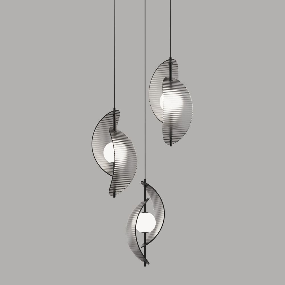 Подвесной светильник MD24030035-3A black/smoky