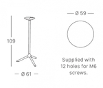 Стол ламинированный барный складной Scab Design Tripe Folding, голубой, тортора шпатель