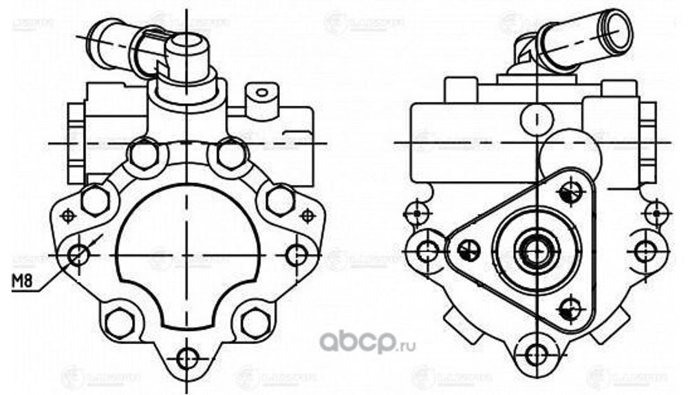 Насос ГУР /Г-3302 дв. Cummins/ (ISF 2.8) (LUZAR)