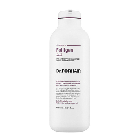 Шампунь от выпадения для поврежденных волос Dr.FOR HAIR Folligen Silk Shampoo 500 мл