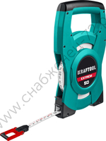 KRAFTOOL 50 м, геодезическая стальная мерная лента (34185-50)