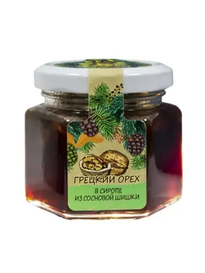 Варенье с Грецким орехом в сиропе из сосновой шишки 130гр