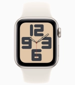 Apple Watch SE Gen 2 2024 GPS 40mm Starlight Aluminum Case with Sport Band Starlight (S/M, 130–180 mm) MXEF3