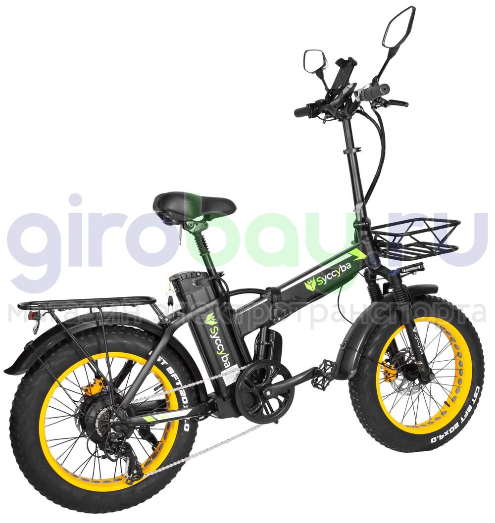 Электровелосипед Syccyba F10 Pro 2025 года (48V/15Ah) - Жёлтый обод фото №10