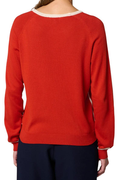 Женская Кофта теннисная Ролан Гаррос Heritage Свитер Tiffany - глина