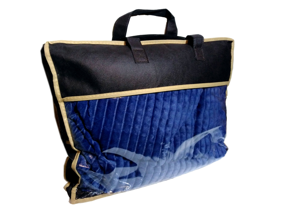 Плед Кубик синий евро бамбуковое волокно