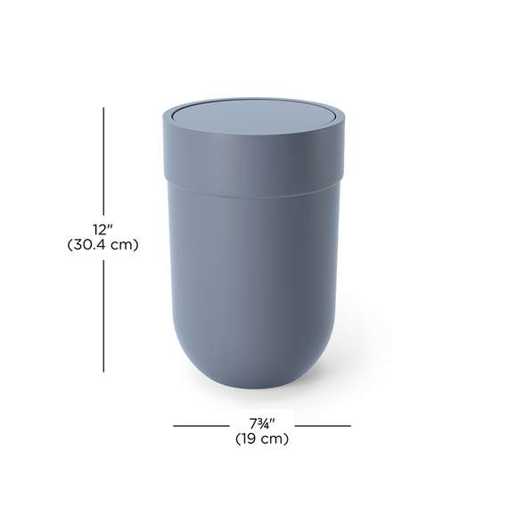 Корзина для мусора с крышкой touch, 6 л, голубая