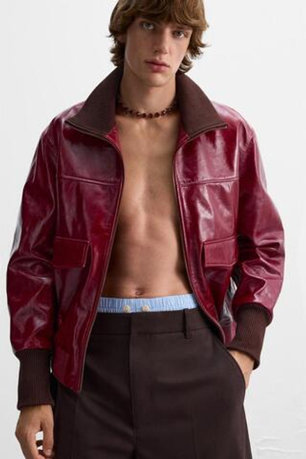 ZARA ПОПЛИНОВЫЕ БОКСЕРЫ С НАДПИСЬЮ X HARRY LAMBERT, СВЕТЛО-ГОЛУБОЙ
