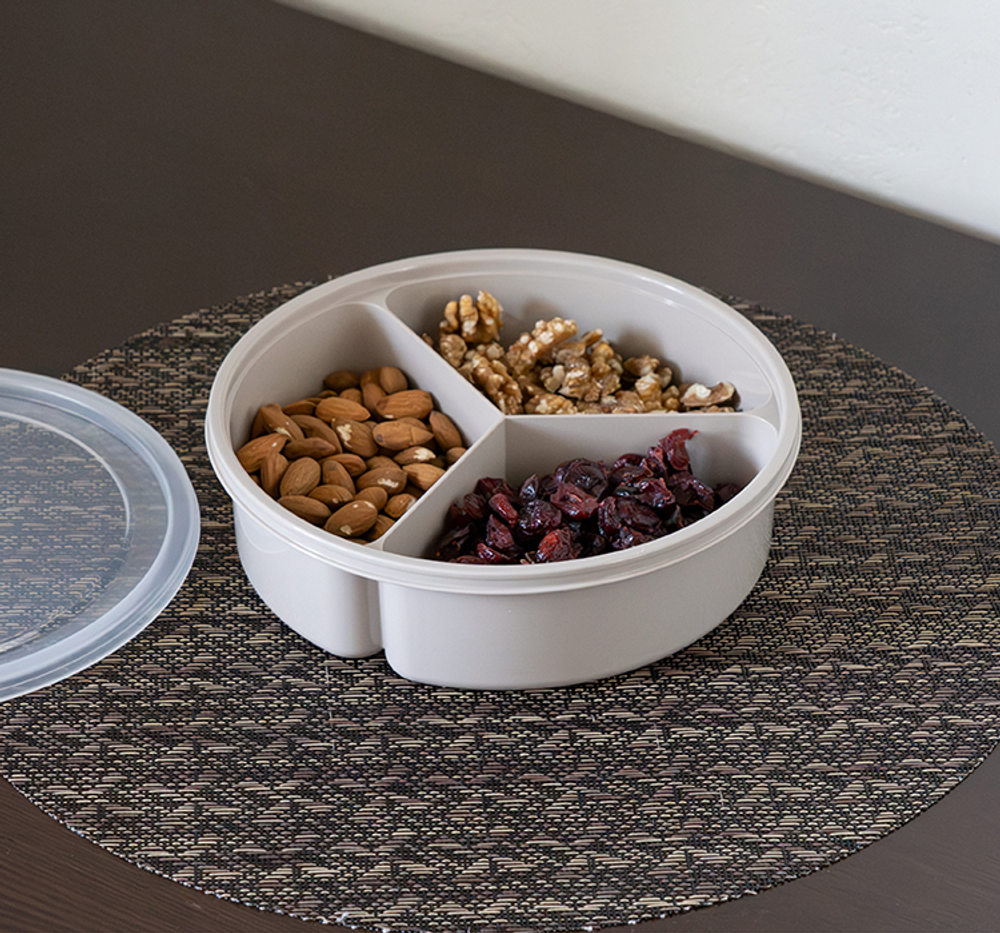 Менажница с крышкой 3 секции (3*300мл) М1124