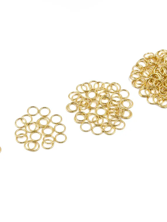 Кольцо 10 мм, металл, золото, Китай