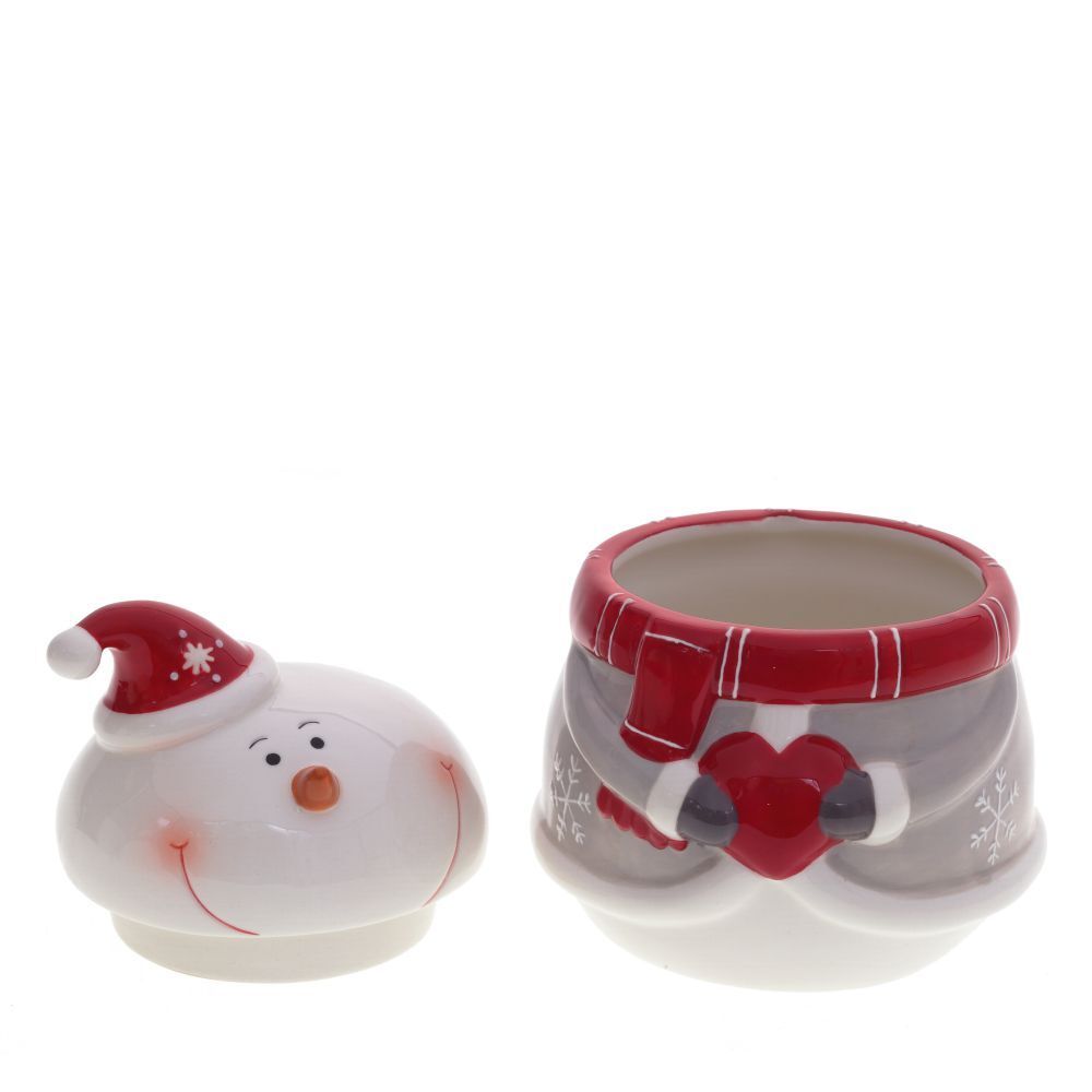 GAEM Конфетница "Веселый снеговик", 650 мл, L12 W12 H16 см