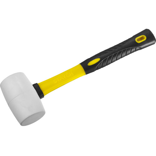 Киянка STAYER "PROFI" резиновая БЕЛАЯ, с фиберглассовой ручкой, 230г