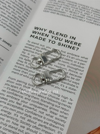 Карабин металл 12 мм под серебро