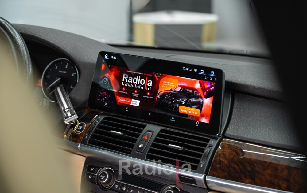 Магнитола BMW X5 E70, X6 E71 2006-2009 CСC - Radiola RDL-1215-L монитор 12.3" на Android 13, 8+128Гб, CarPlay, 4G SIM-слот