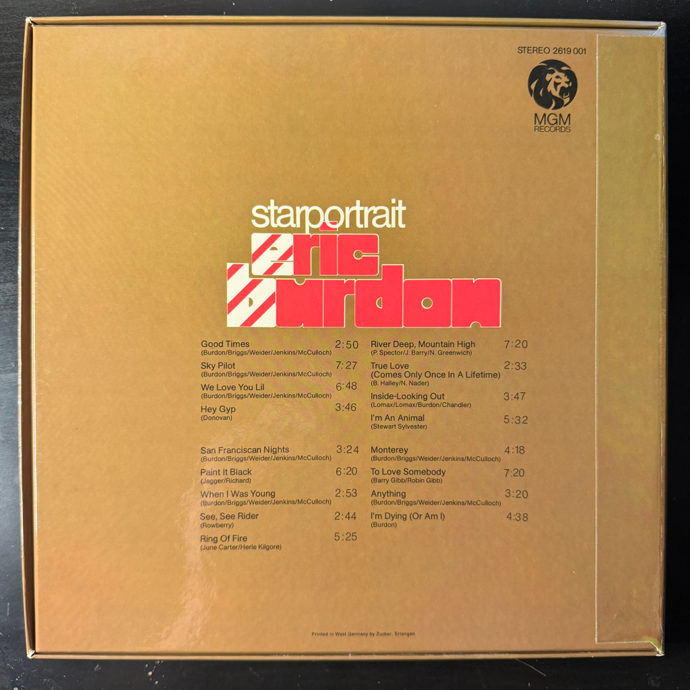 Eric Burdon ‎– Starportrait 2LP (Германия)
