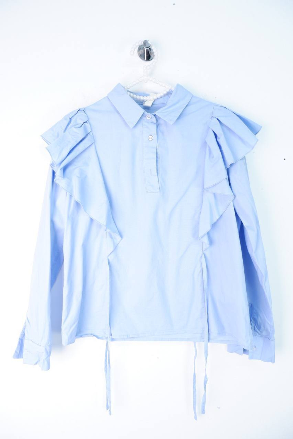 Блузка нежного оттенка, маркировка XS, визуально 42 размер