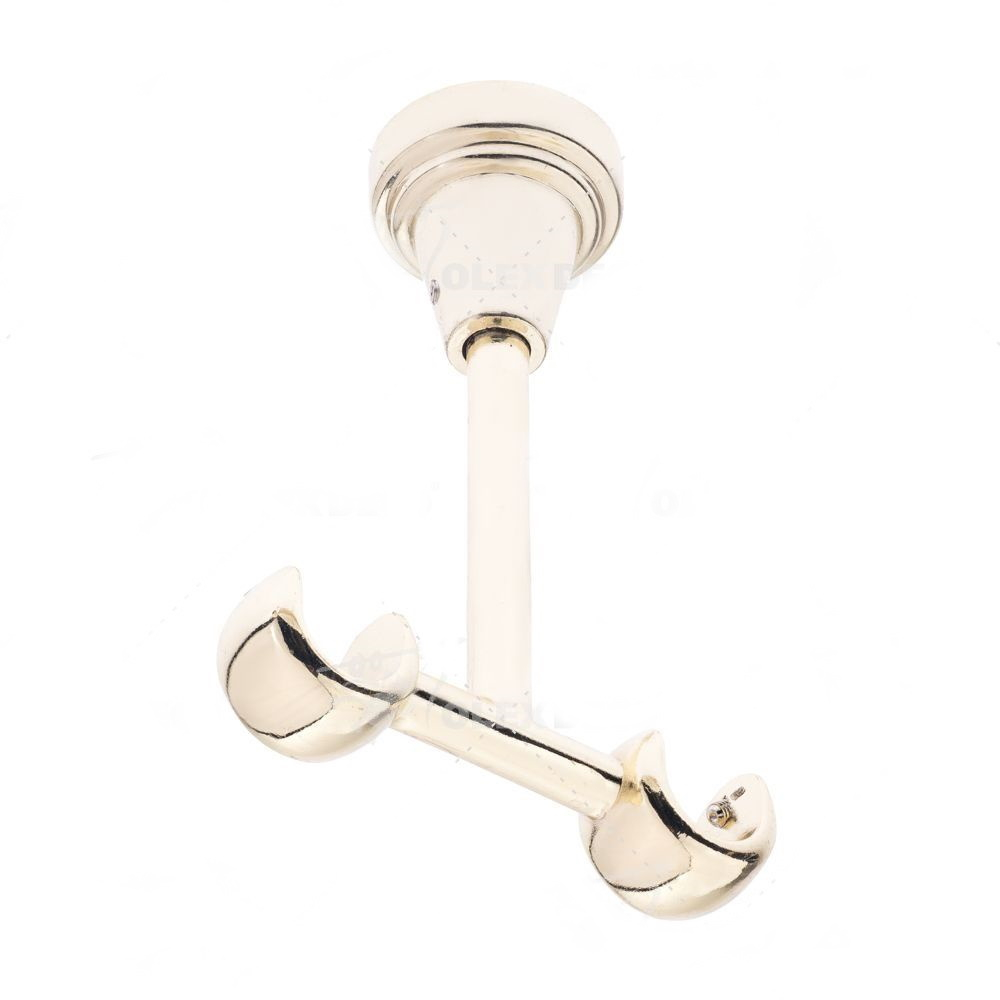 Кронштейн потолочный двойной d16/16 мм, цвет золото глянец