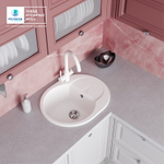 Мойка POLYGRAN ATOL-620 белый хлопок №36, смеситель COLORADO белый №923 (туман)