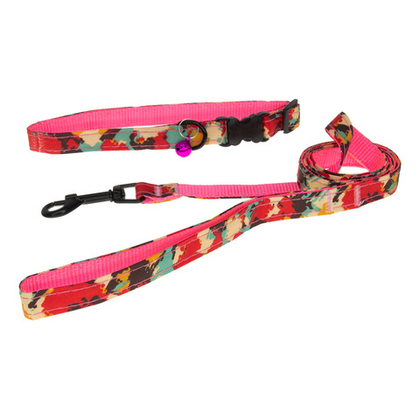 ZOOONE Ошейник нейлоновый для собак 10 мм (30 см) + поводок 1,2 м, серия "Модерн"