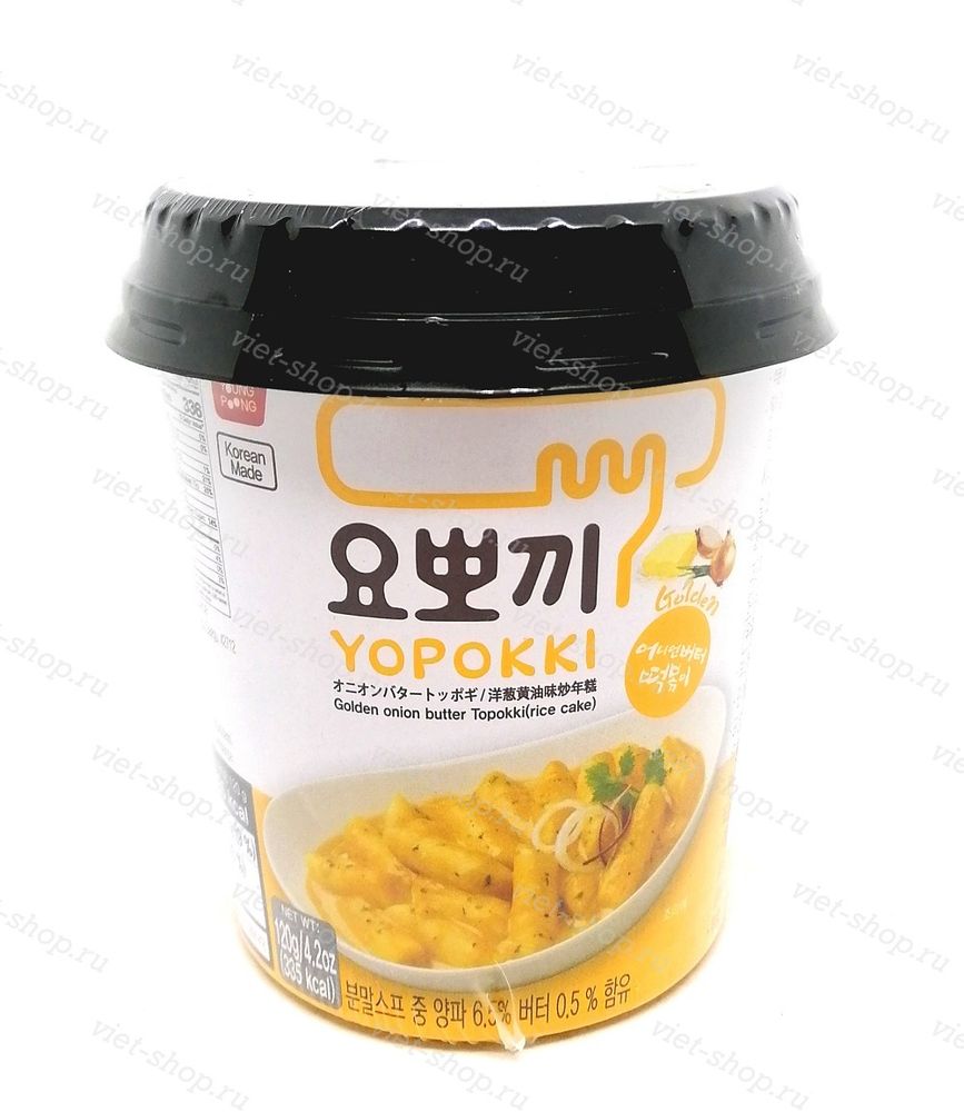 Рисовые клецки со сливочно-луковым соусом Yopokki, 120 гр.