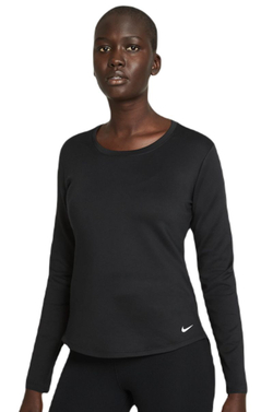 Женская теннисная футболкаNike Therma-FIT One Long-Sleeve T-Shirt - Black