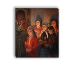 "В церкви", художник Богданов-Бельский, картина