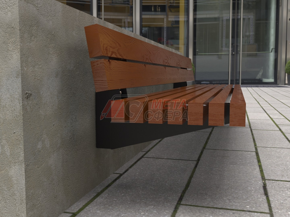 Скамейка Рубин на подпорную стенку