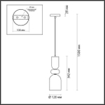 4589/1 LN Подвес E27 60Вт 220В IP20 SUSPENTIONI