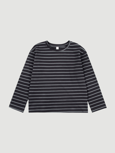 Лонгслив базовый Mjölk Anthracite Stripes